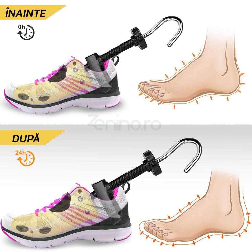 Set 2 Sanuri/Calapoade Reglabile pentru Pantofi, Largire si Alungire, Marime