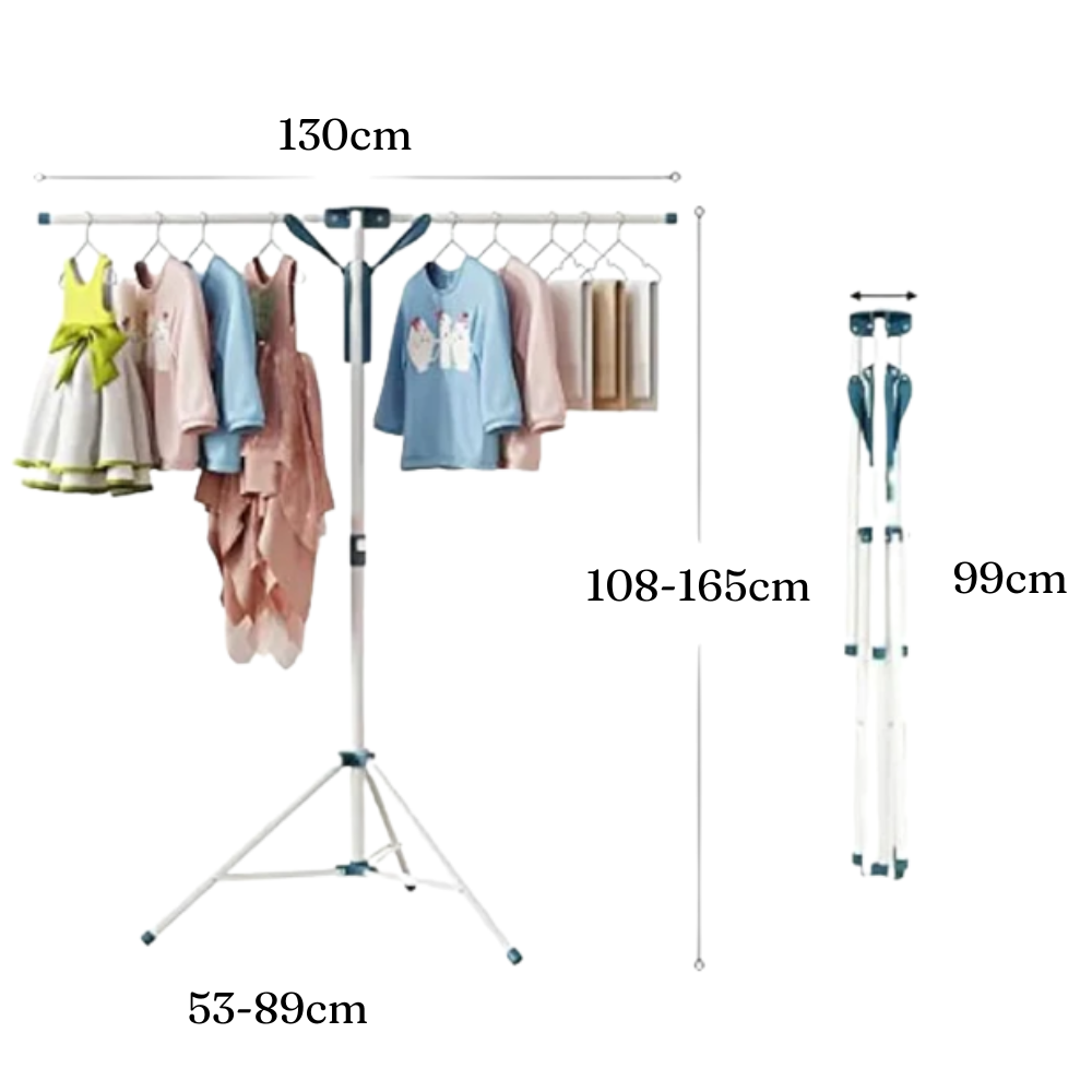 Uscator de Rufe, tip Umbrela, 4 Brate, Interior, Exterior,, Aluminiu, Inaltime 108-165cm