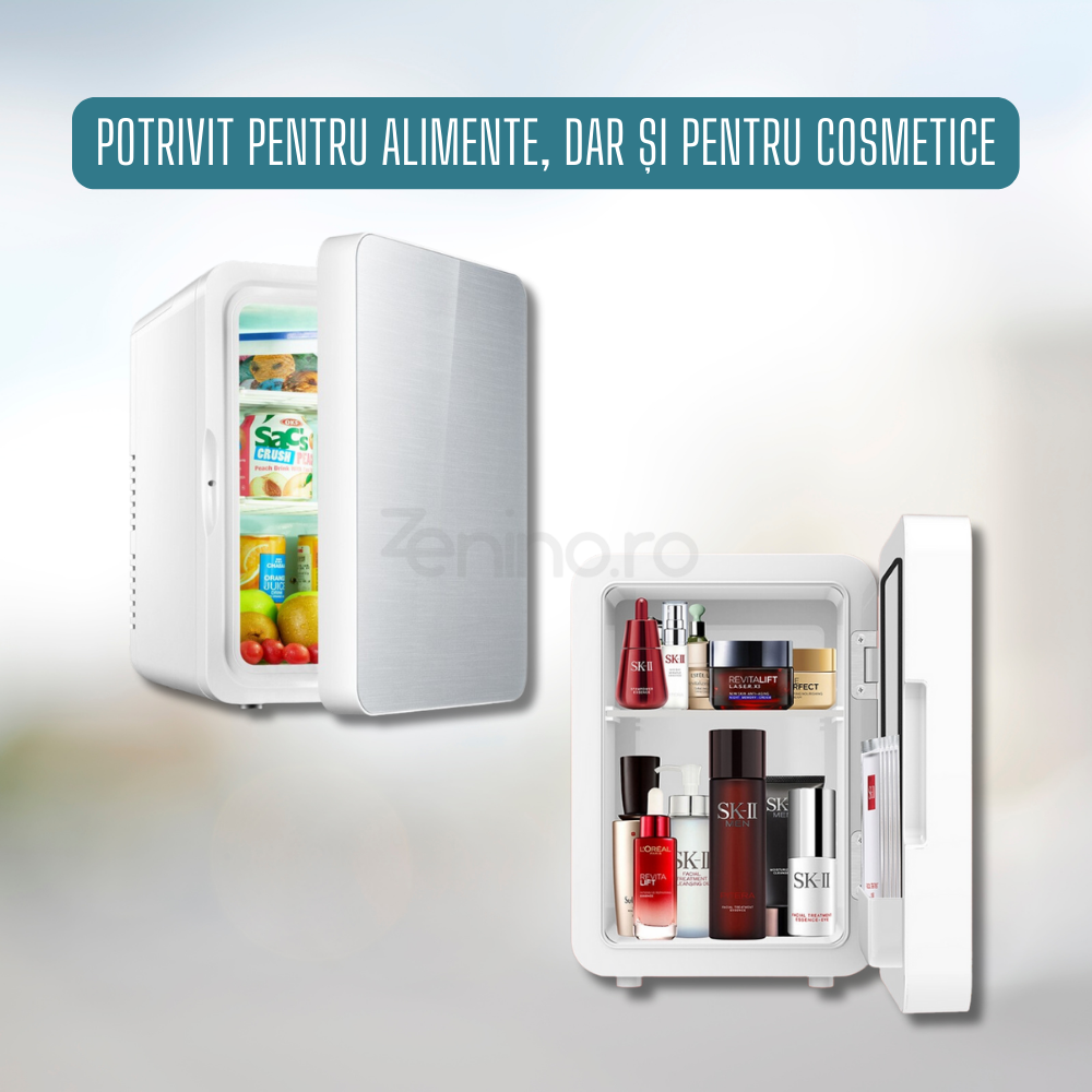 8L Portable Mini Refrigerator, Heating and Cooling Function, for Food and Cosmetics