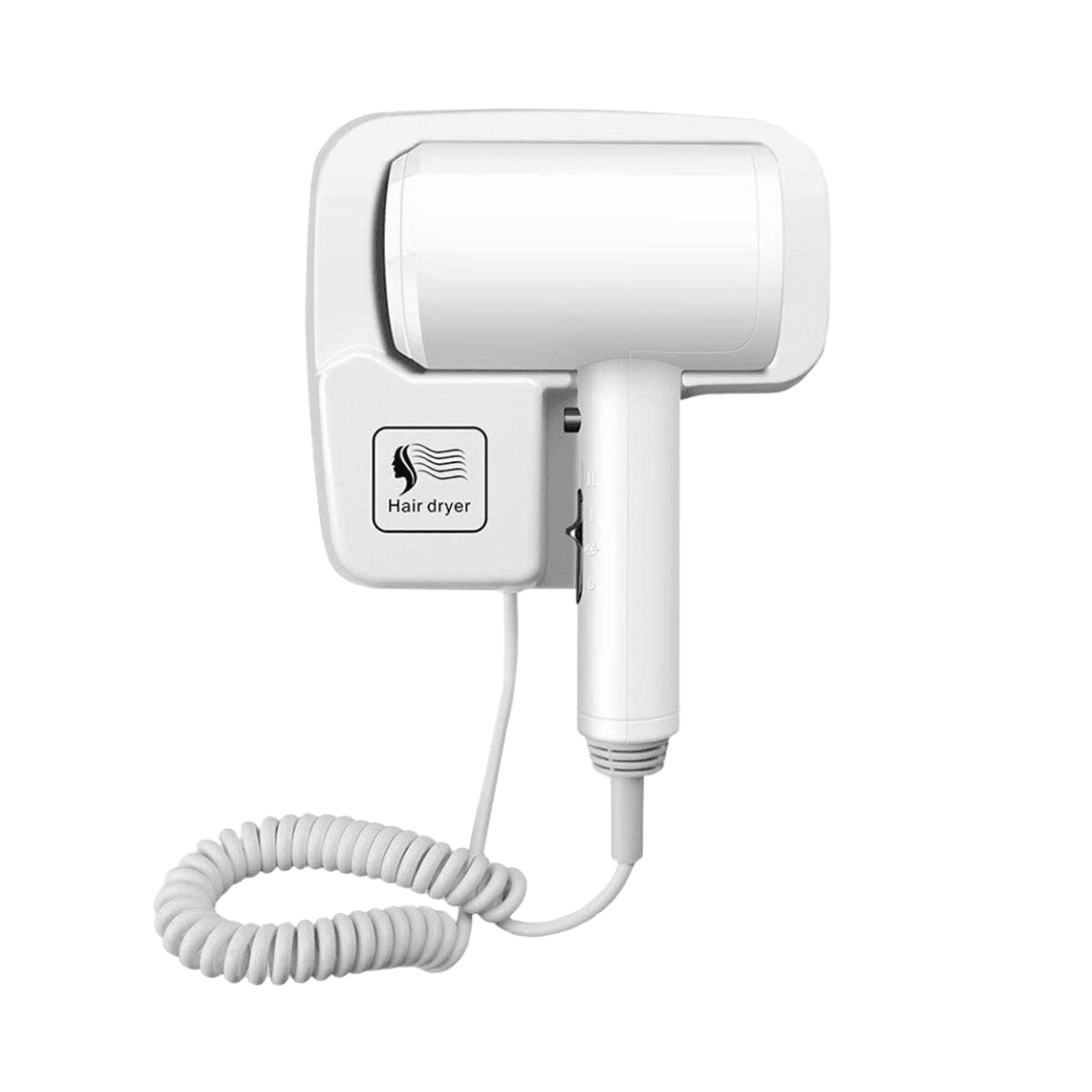 Сешоар, със стойка, 3 режима, 1200 W, издръжлив материал, йонизация, компактен размер, защита от прегряване, бял