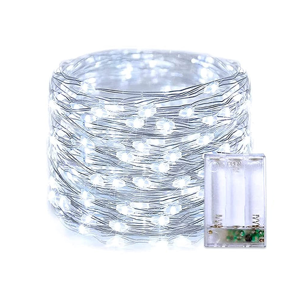 Instalatie Craciun Liniara, 3m/10m/20m, Fir Cupru, Fairy Lights, 2 Jocuri Lumini, Baterii