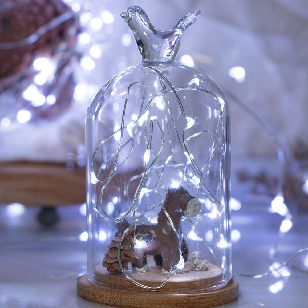 Instalatie Craciun Liniara, 3m/10m/20m, Fir Cupru, Fairy Lights, 2 Jocuri Lumini, Baterii