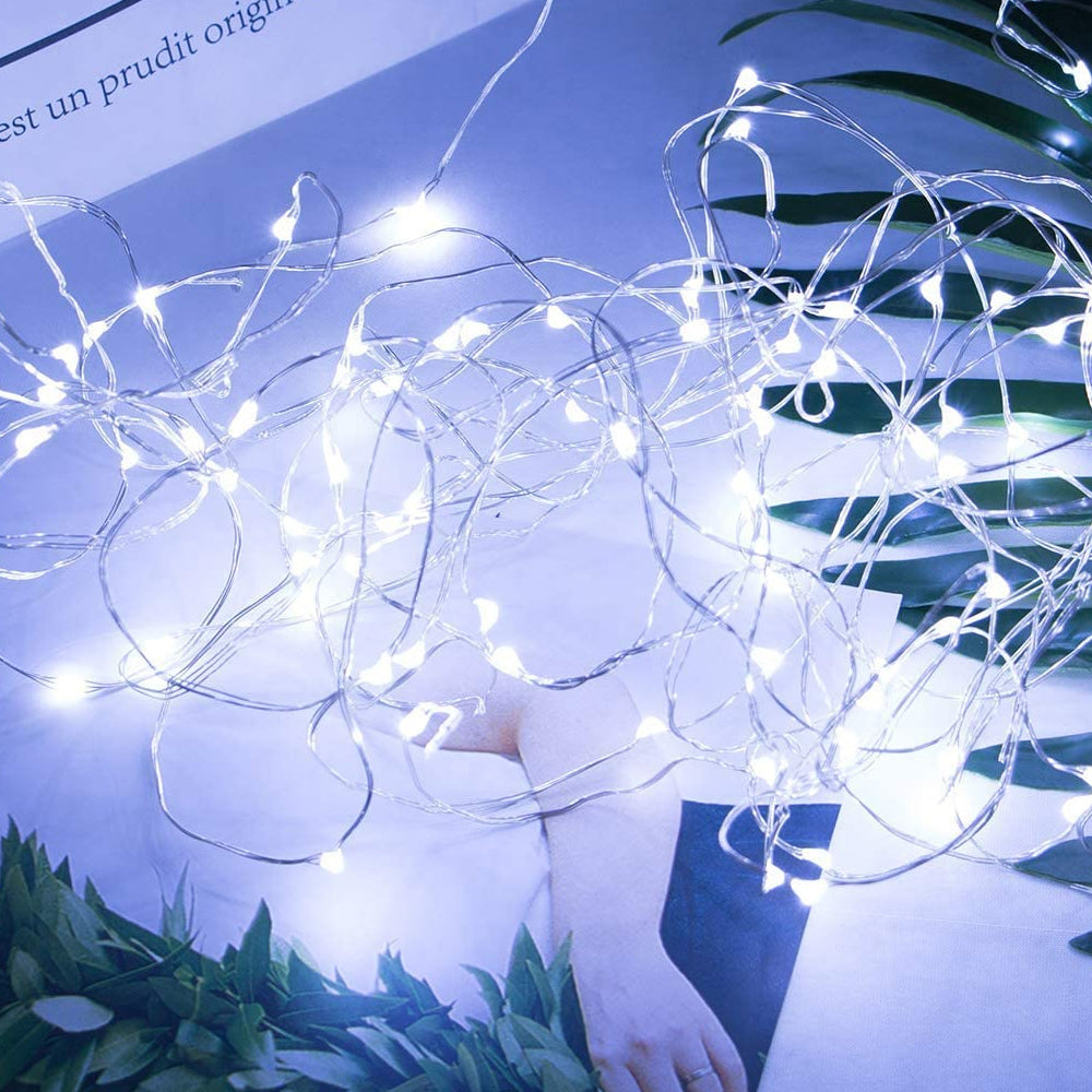 Instalatie Craciun Liniara, 3m/10m/20m, Fir Cupru, Fairy Lights, 2 Jocuri Lumini, Baterii