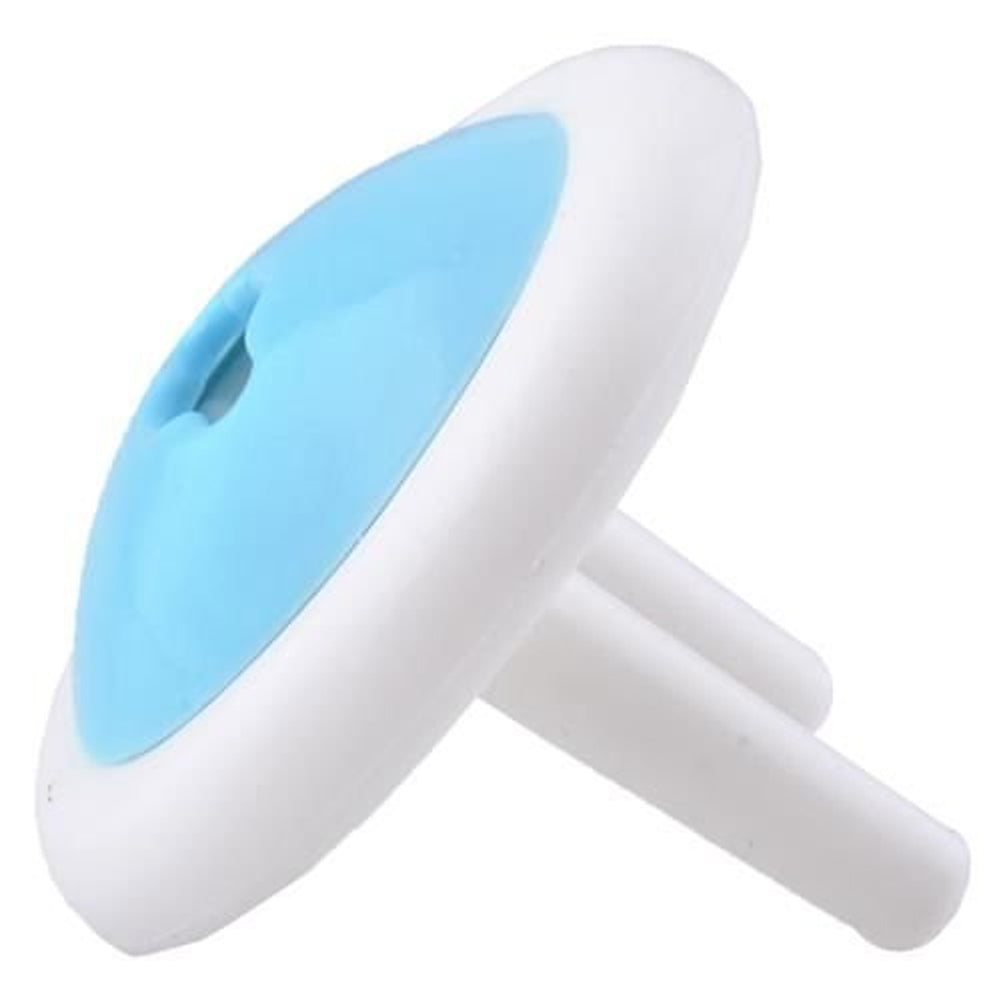 Set of 6 Socket Protectors, Baby and Child Safety, Key, Easy Installation, White/Blue