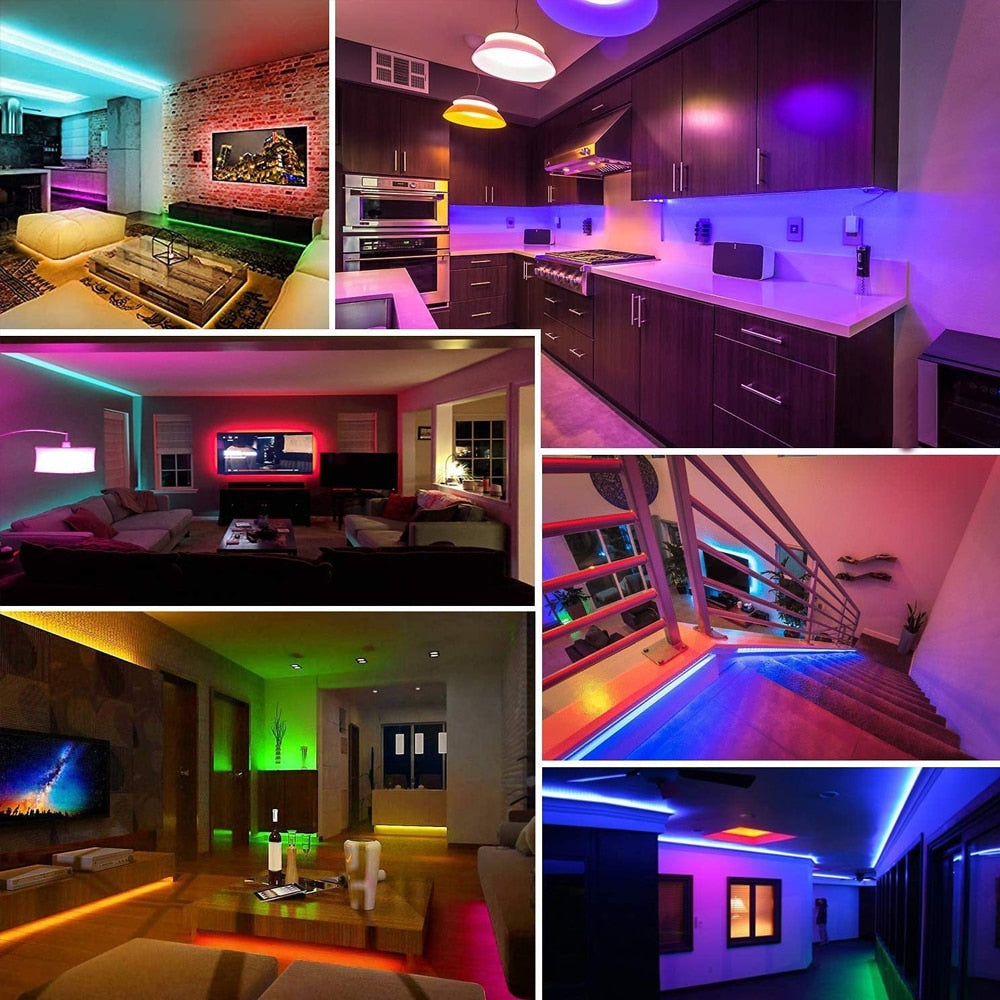 Banda Led RGB, Lungime 5M, 300 LED-uri, Telecomanda 44 Taste, Transformator 12V 5A