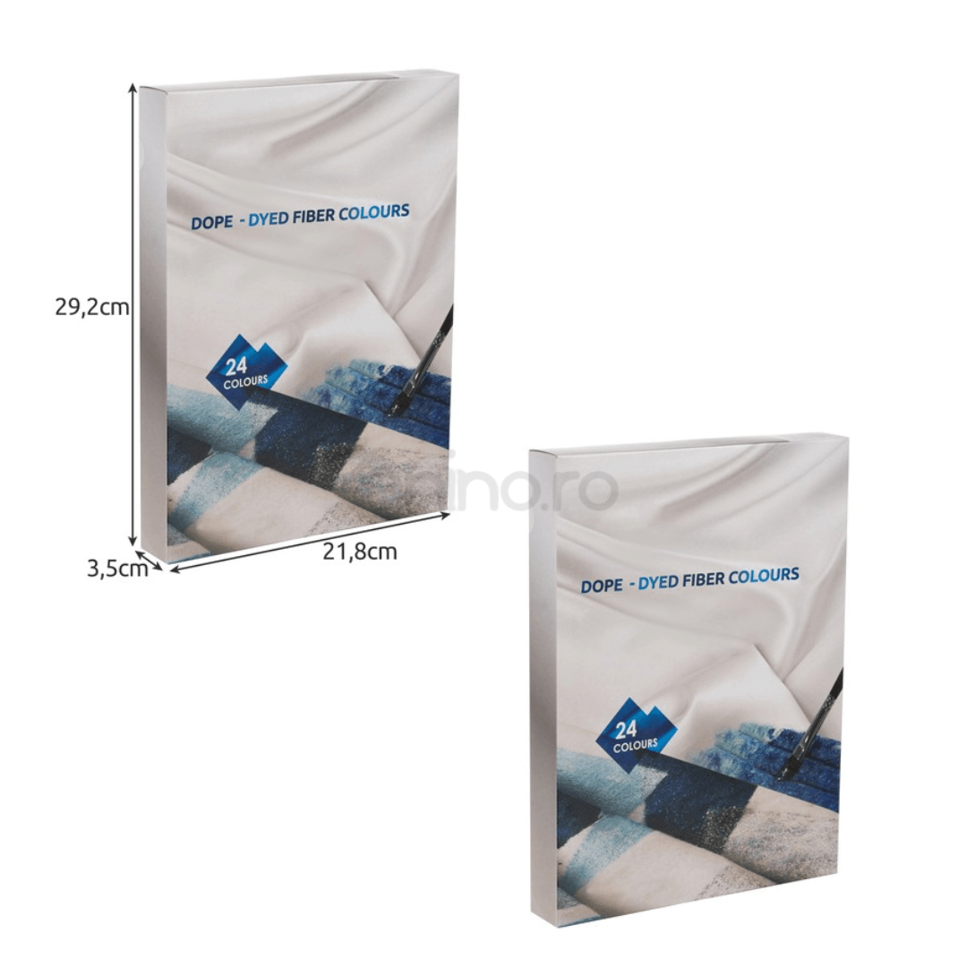 Комплект от 24 акрилни бои за текстил, ярки цветове, златни, сребристи, нетоксични, лесно нанасяне, 2 четки, 2 x 30 мл разредител, 24 x 10 мл