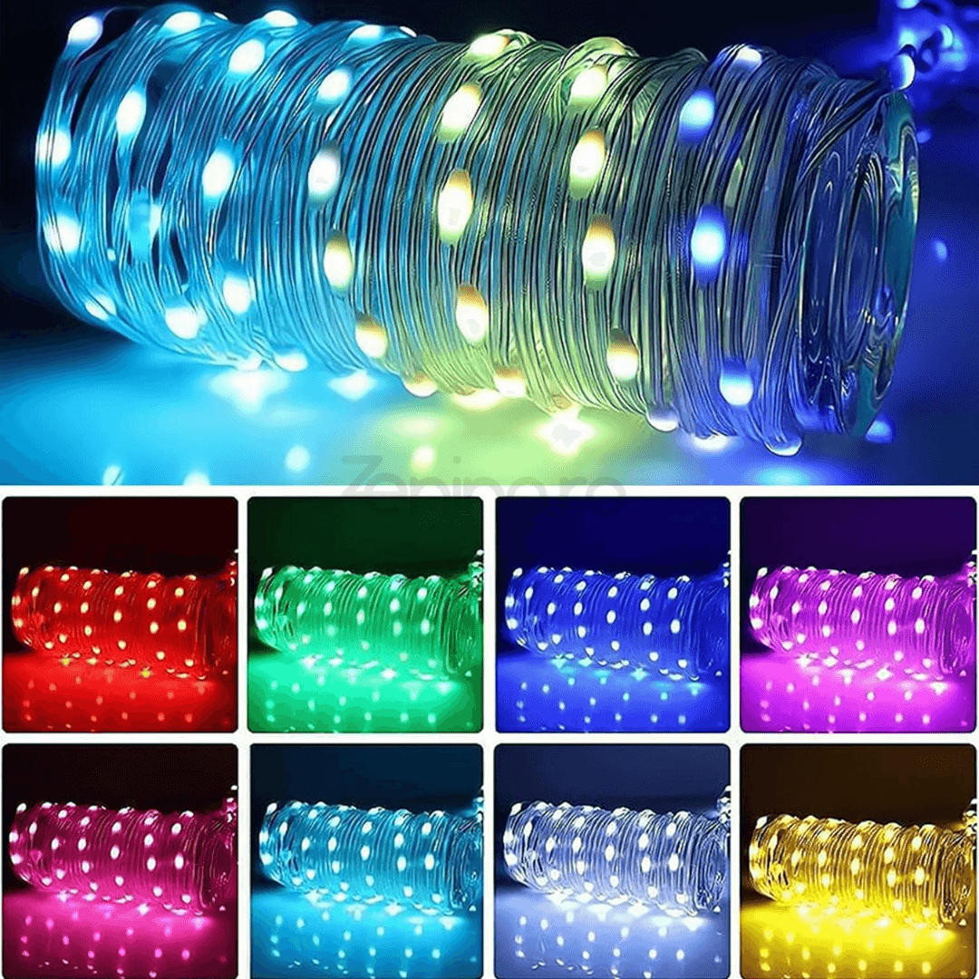 LED Strip 10m, Application, 24 Key Remote Control, USB, IP65, Light Effects, Indoor/Outdoor, Multicolor