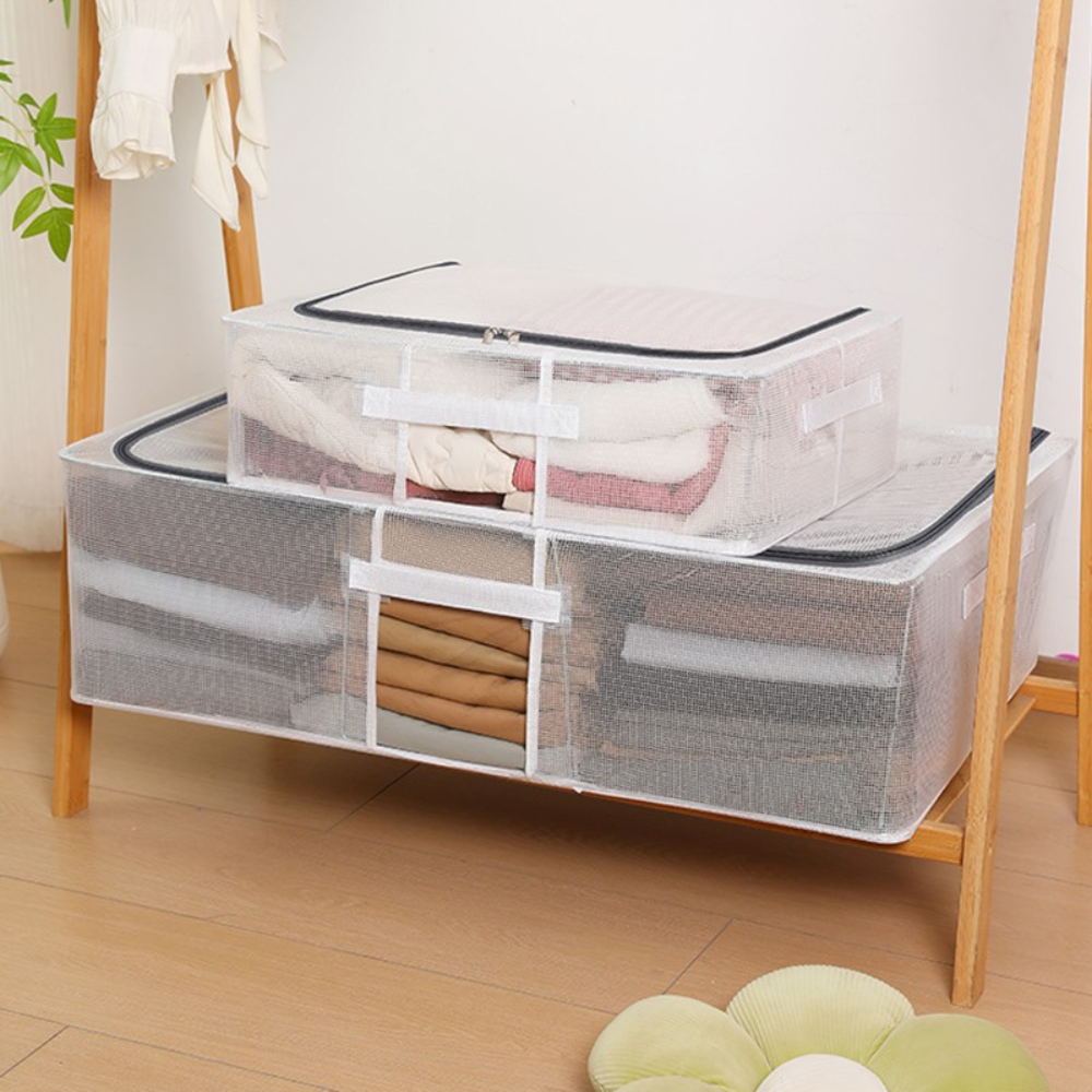 Cutie Depozitare Haine, Incaltaminte, Impermeabil, Pliabil, din Plasa PVC