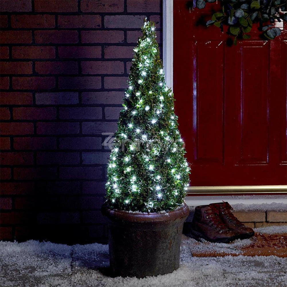Instalatie de Craciun, Liniara, Becuri LED, Multicolor, 8 Jocuri de Lumini, Fir Negru, 220V, Controler
