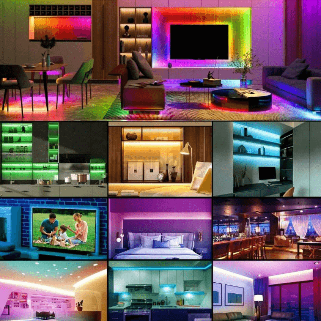 LED Strip 10m, Application, 24 Key Remote Control, USB, IP65, Light Effects, Indoor/Outdoor, Multicolor