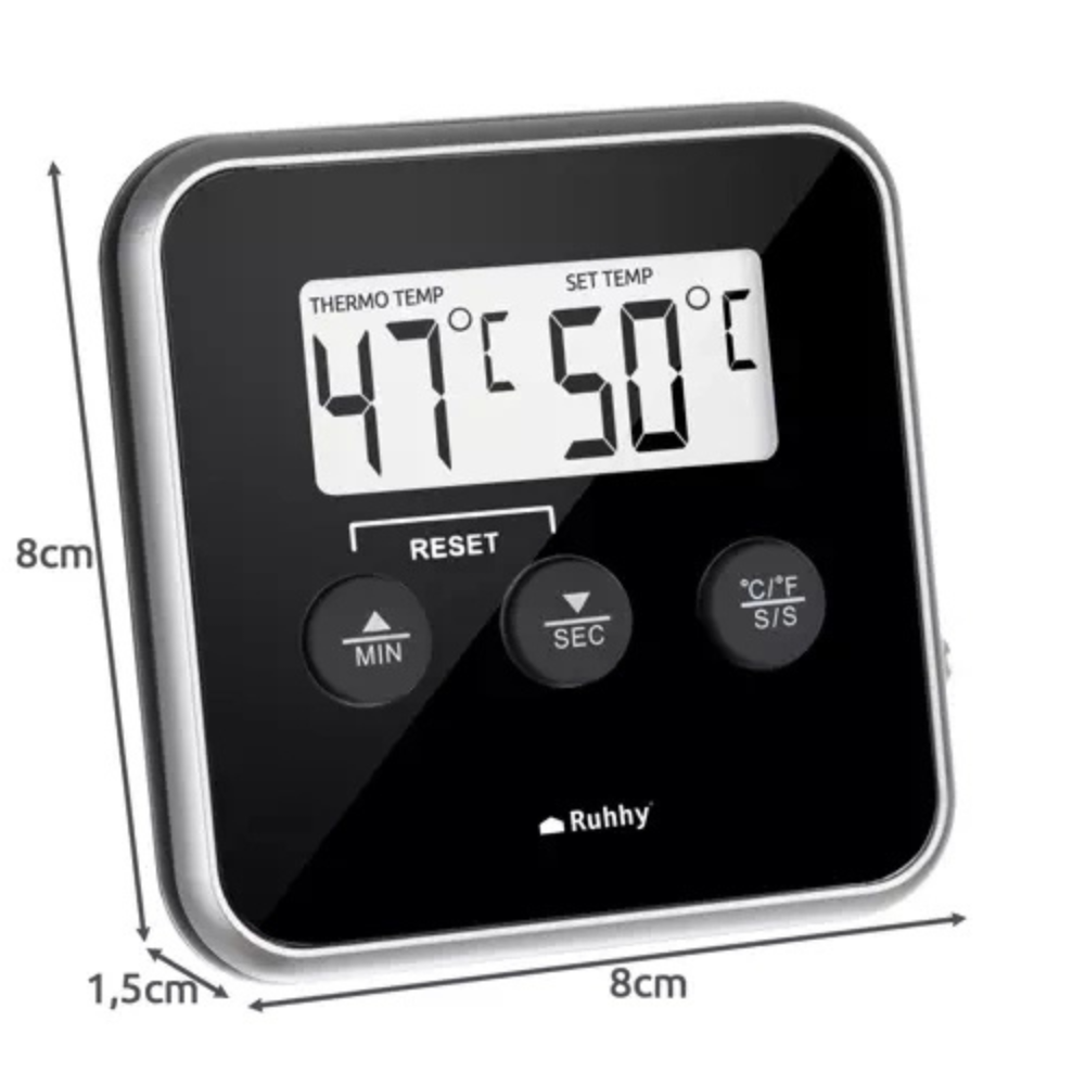 Termometru de Mancare, cu Sonda, Afisaj LCD, -20/250°C