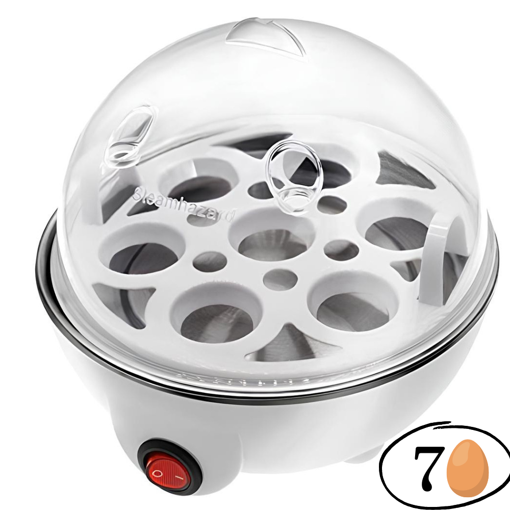 Electric Egg Boiler, Automatic Shut-Off, 3 Boiling Modes, Dispenser Cup, 220V, White