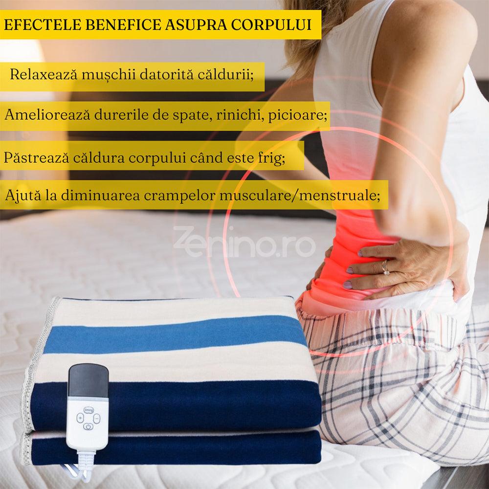 Electric Blanket, Fast Heating, 9 Speeds, Timer, High Power, Fine Material, Multicolor