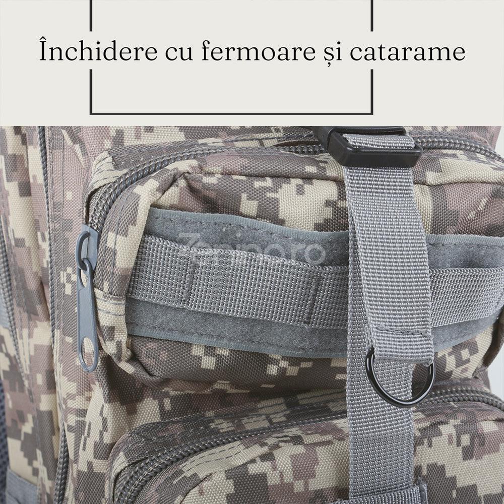 Tactical Military Backpack, for Hiking, 30L, 2 Compartments, Straps, Waterproof, Durable Material, 43x24x25cm