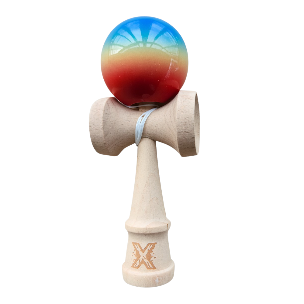Kendama X Original, Super Sticky, Strat Lucios, Lemn, Copii si Adulti, 18cm, Joc Interactiv