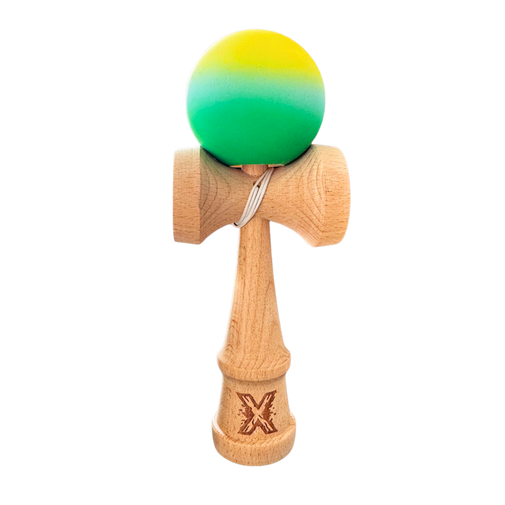 Kendama X Original, 18cm, Strat Cauciucat, Lemn, Copii si Adulti, Joc Interactiv