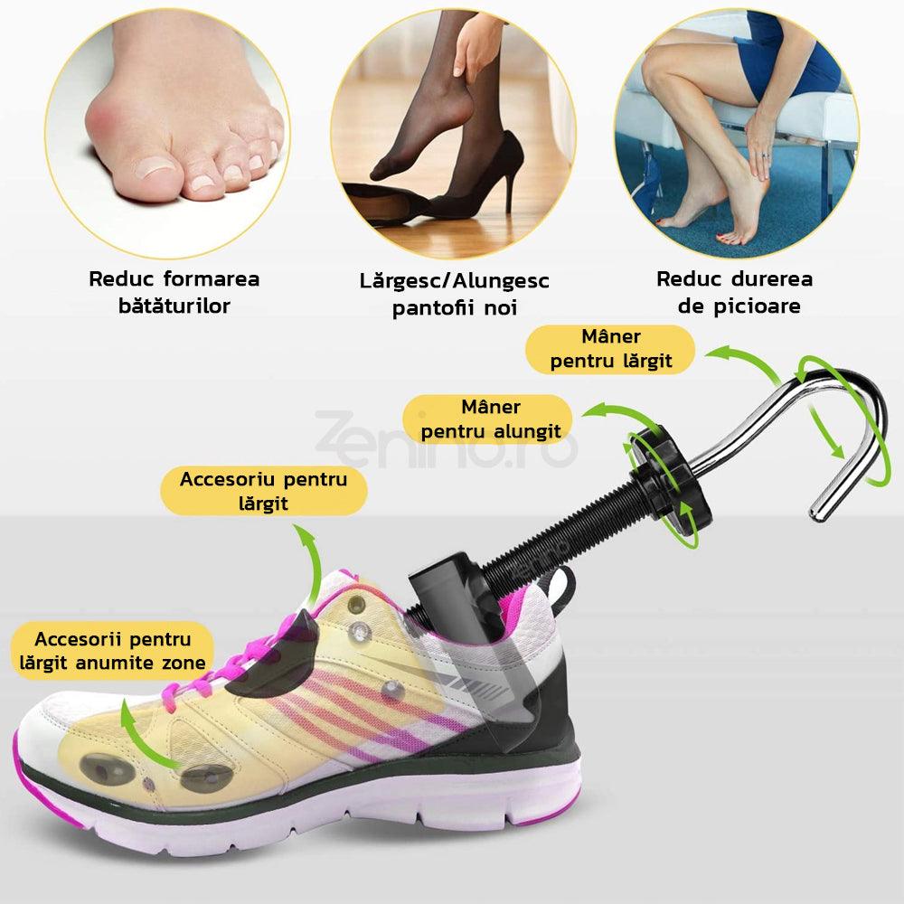 Set 2 Sanuri/Calapoade Reglabile pentru Pantofi, Largire si Alungire, Marime