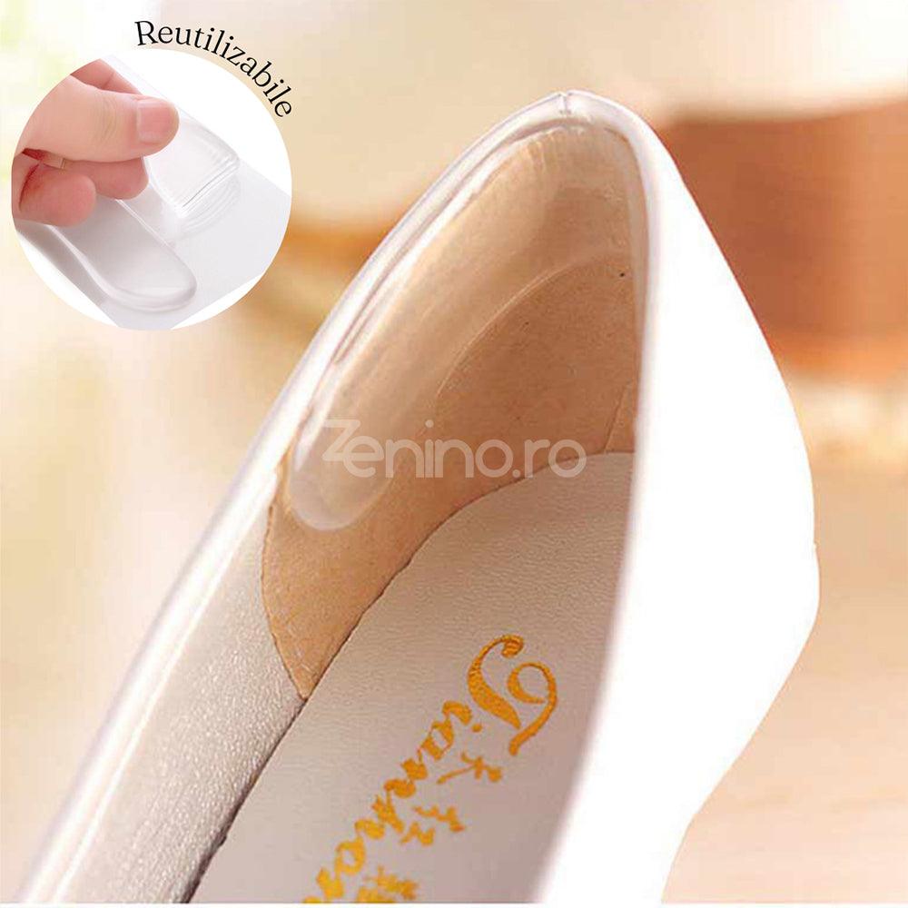 Set of 2 Invisible Insoles, Silicone, Soft Material, Inner Shoe Support, Corn Prevention, Transparent