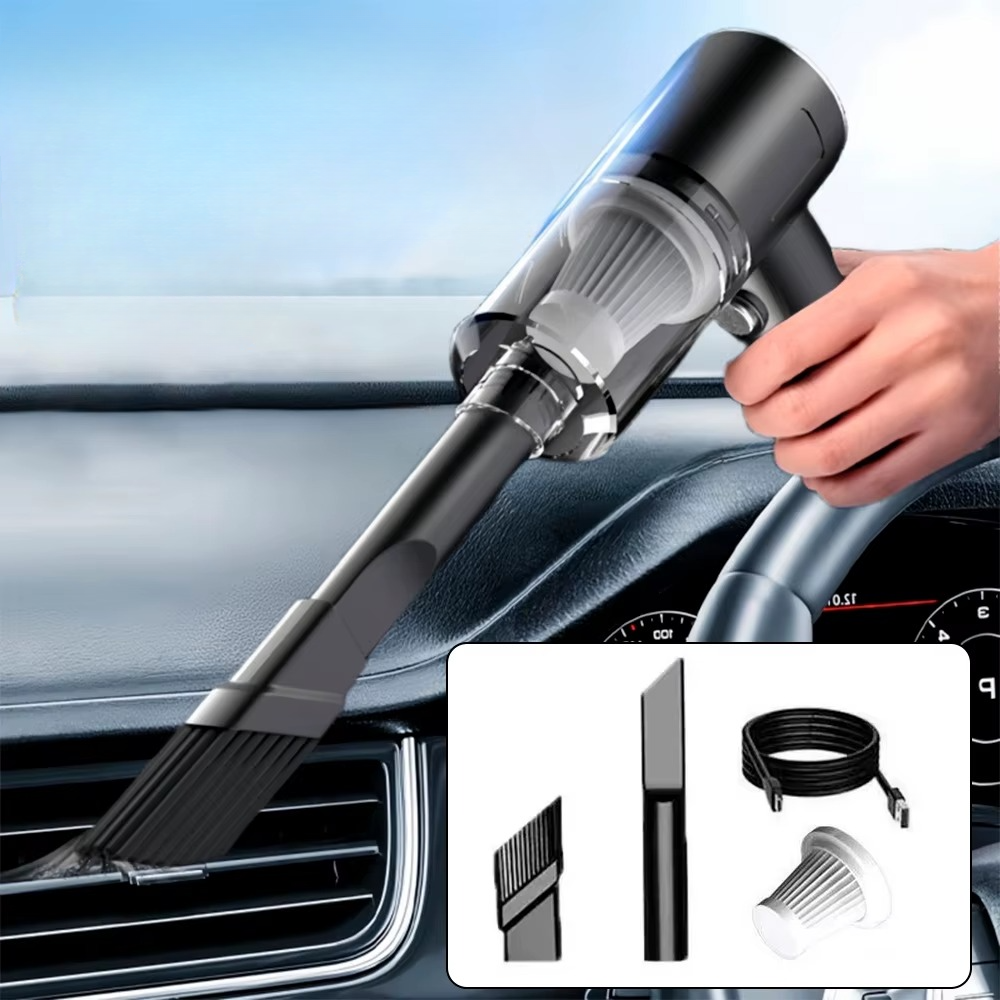 Aspirator Auto 120W, 9000PA, Model Portabil, Incarcare la Masina, 36x17cm