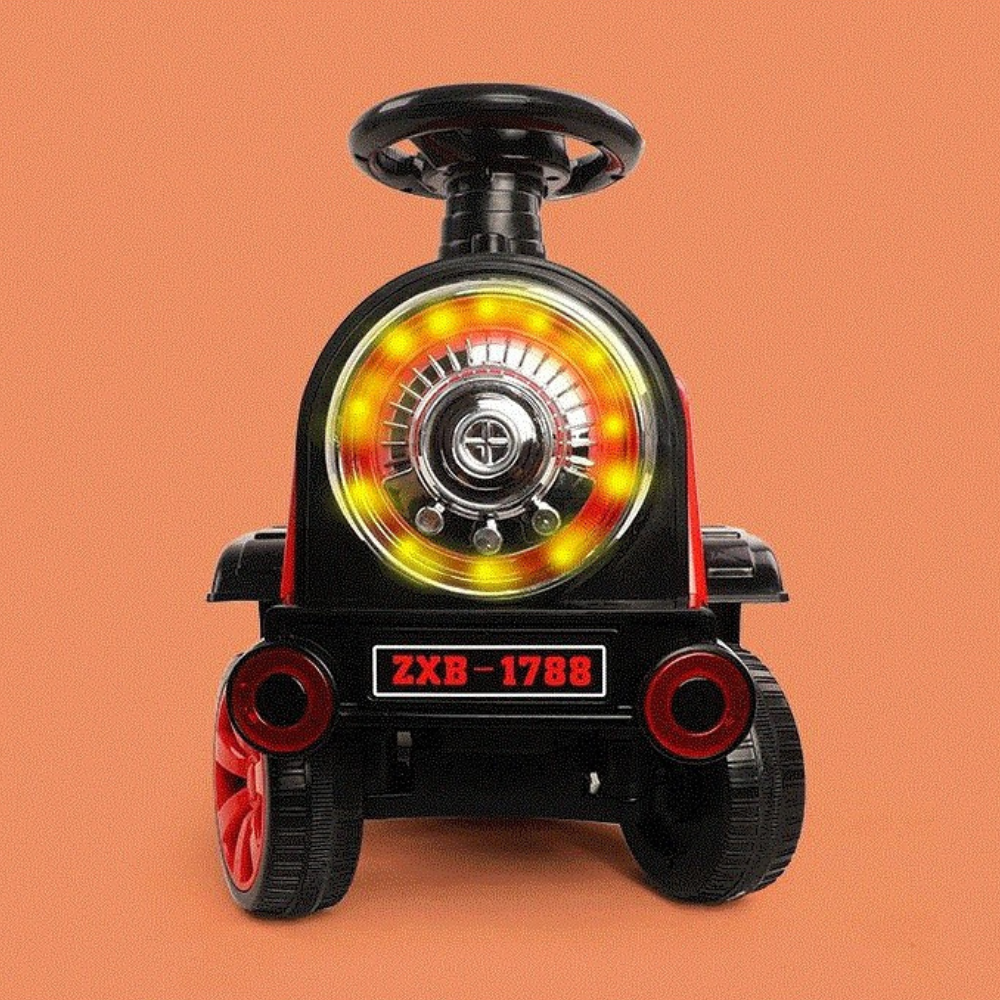 Electric Train, 2 Seats, Steam Locomotive, 1-6 Years, Max.60kg, Remote Control, Red