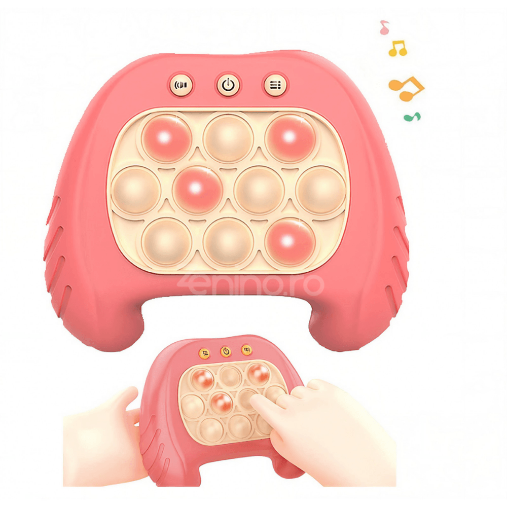 Pop It Interactive Console, 4 Game Modes, Antistress, Portable, Compact, with Batteries, Premium ABS, Silicone, for All Ages