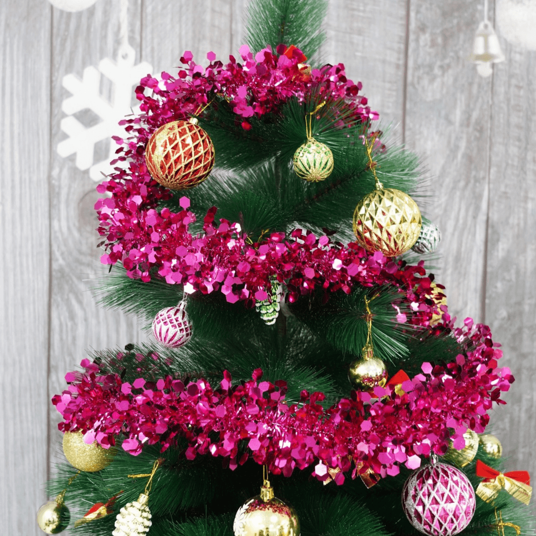 Beteala de Craciun, Diverse Modele, 2m x 11cm, Rosu, Albastru, Roz