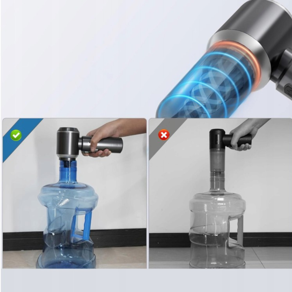 Преносима прахосмукачка за кола, 3 скорости, 100W, Hepa филтър, 2000mAh, 7 всмукателни глави, 50dB