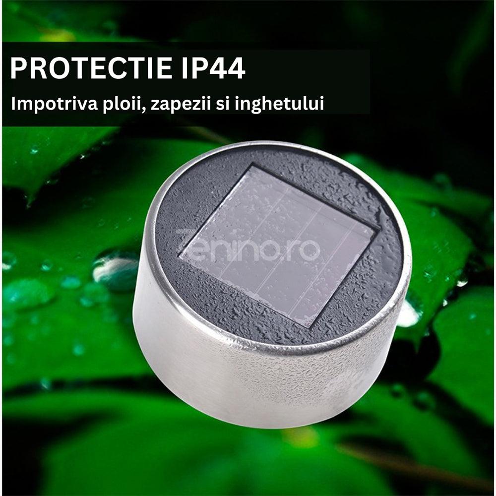 Lampa Solara, Tip Tarus, Impermeabil, Gradina, Terasa, Curte, Exterior, Autonomie 8H, Argintiu/Negru