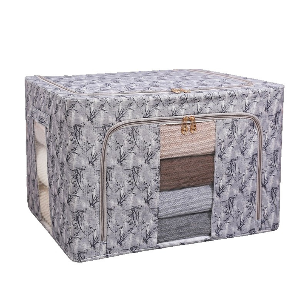 Cutie de Depozitare, Pliabil, Capacitate 66L, Material Textil, cu Fermoar, Modele Diferite