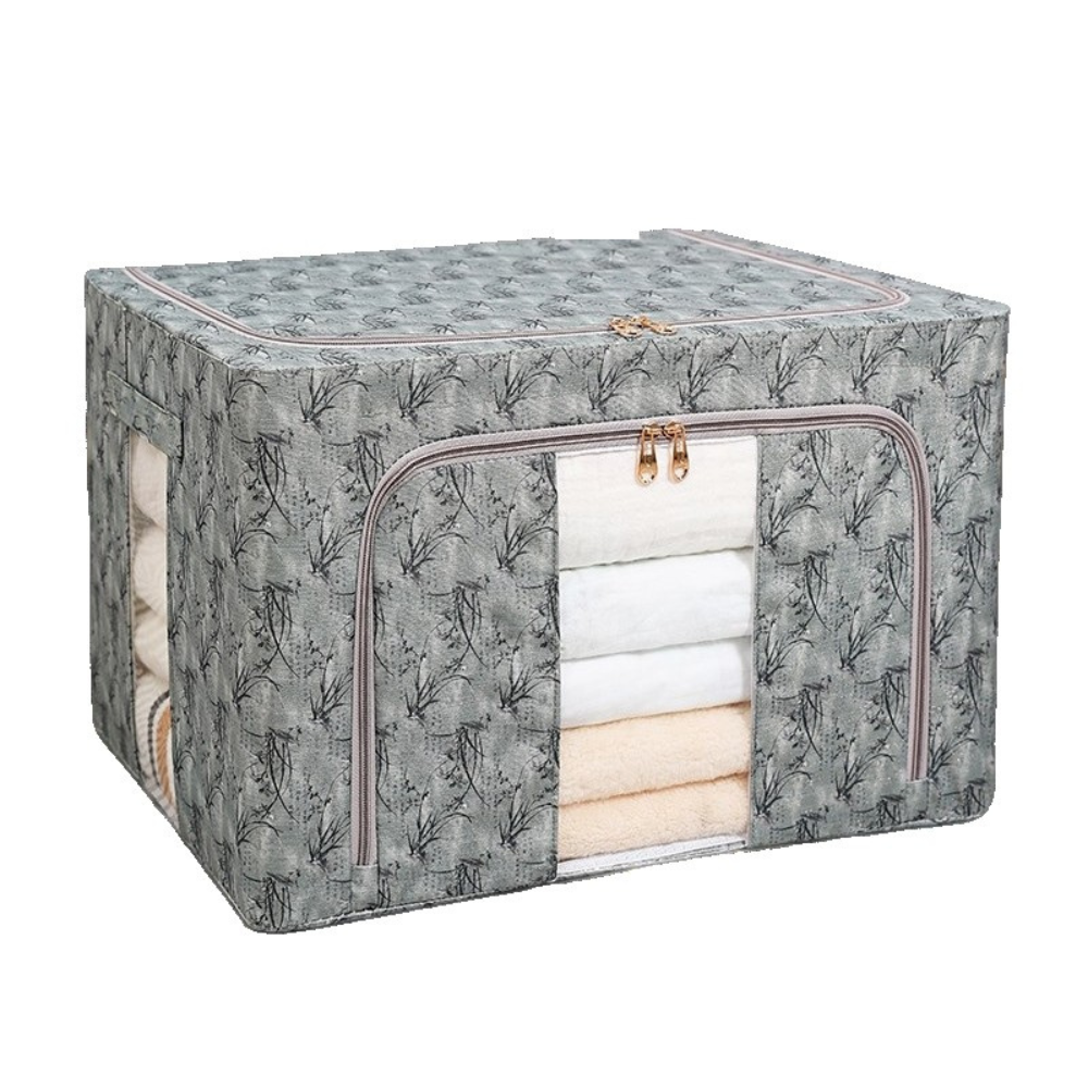 Cutie de Depozitare, Pliabil, Capacitate 66L, Material Textil, cu Fermoar, Modele Diferite