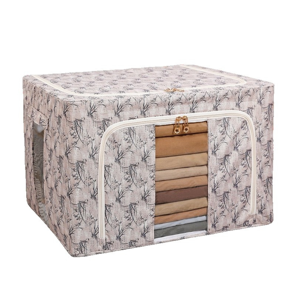 Cutie de Depozitare, Pliabil, Capacitate 66L, Material Textil, cu Fermoar, Modele Diferite