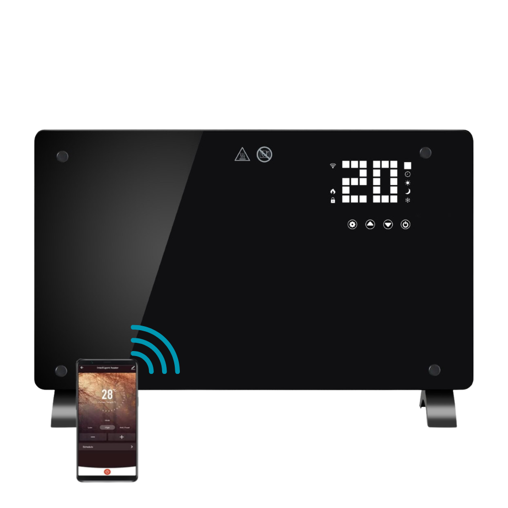 Convector Electric 2000W, Control din Telefon, Wi-Fi, Termostat, Afisaj LED