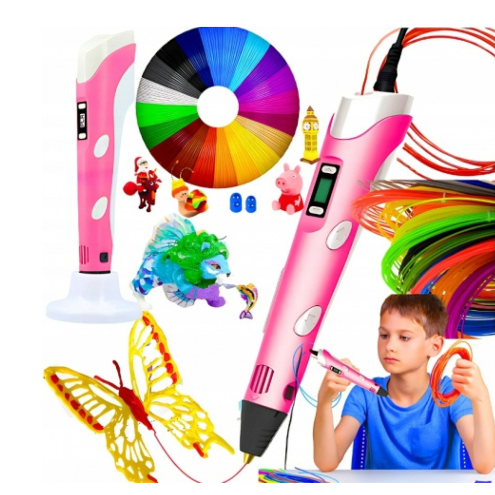 Creion cu Filament 3D, Incarcare USB, Multicolor