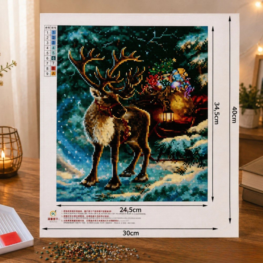Round Diamond Embroidery Kit, 5D, Picture Size 30x40cm, Mosaic, Multicolor