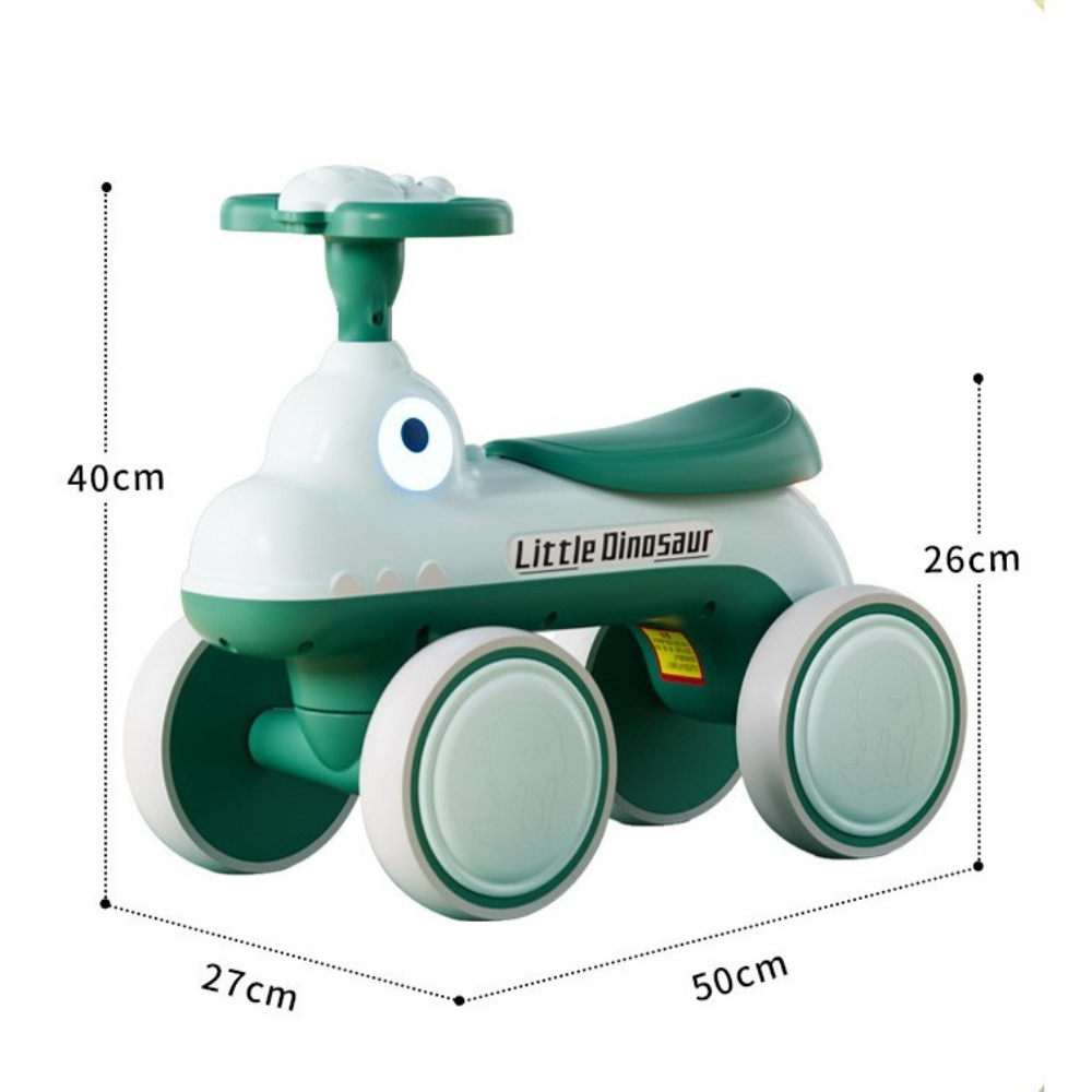 Bicicleta pentru Copii, Fara Pedale, 4 Roti, cu Muzica si Lumini, din Plastic Rezistent