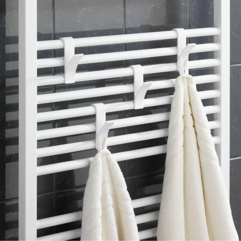 Комплект куки за радиатор, закачалка за кърпи и дрехи, практичен дизайн, пестящ място, бял