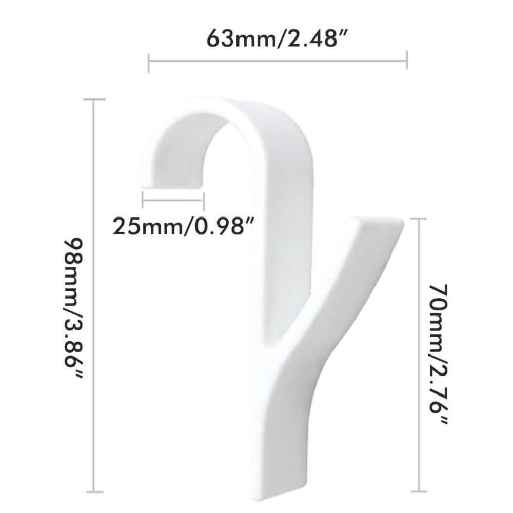 Комплект куки за радиатор, закачалка за кърпи и дрехи, практичен дизайн, пестящ място, бял