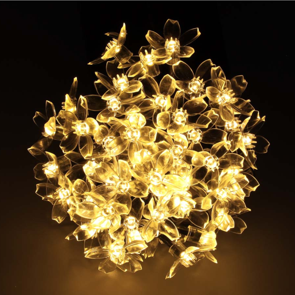 Ghirlanda cu Panou Solar, LED, IP65, Diverse Modele, Fixare in Pamant, Luminare 7 ore