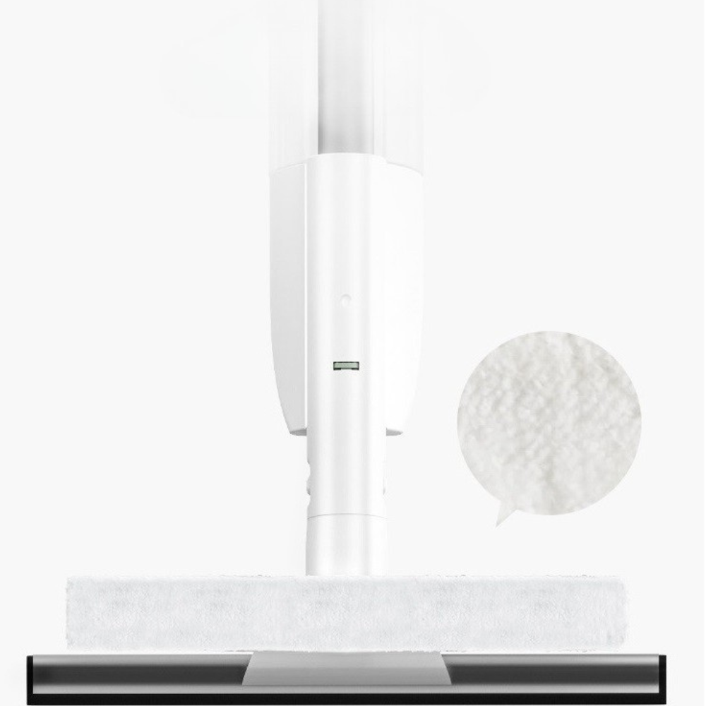Stergator Geamuri cu Pulverizator, Laveta Microfibra, Racleta Silicon, Telescopic, Alb
