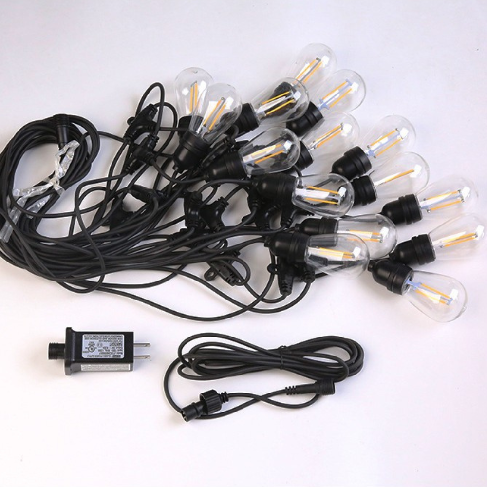 Ghirlanda Becuri, Lungime 10m, 20 LED-uri, Model Bulb, IP44, Interconectabila