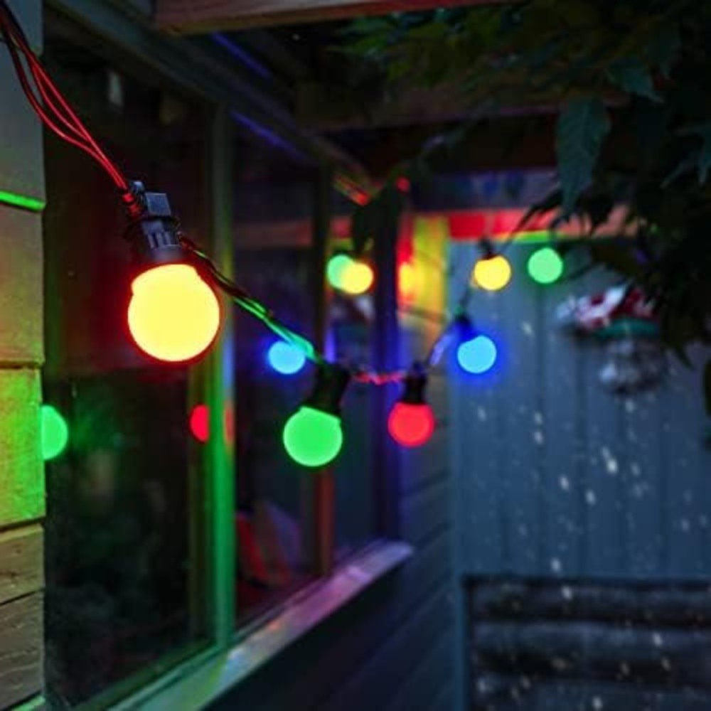 Ghirlanda Becuri, Lungime 10m, 20 LED-uri, Model Bulb, IP44, Interconectabila