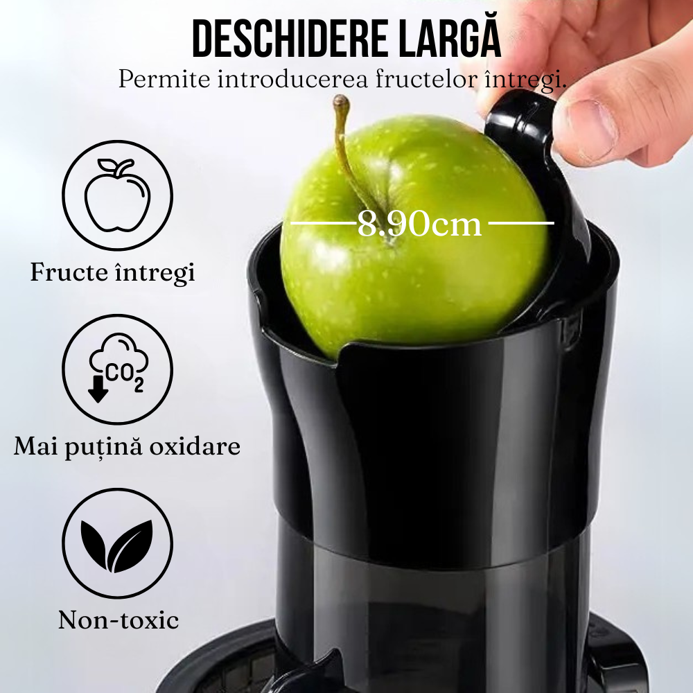 Cold Press Juicer, Fruit and Vegetable, 200W, Silent Motor, Steel Blades,