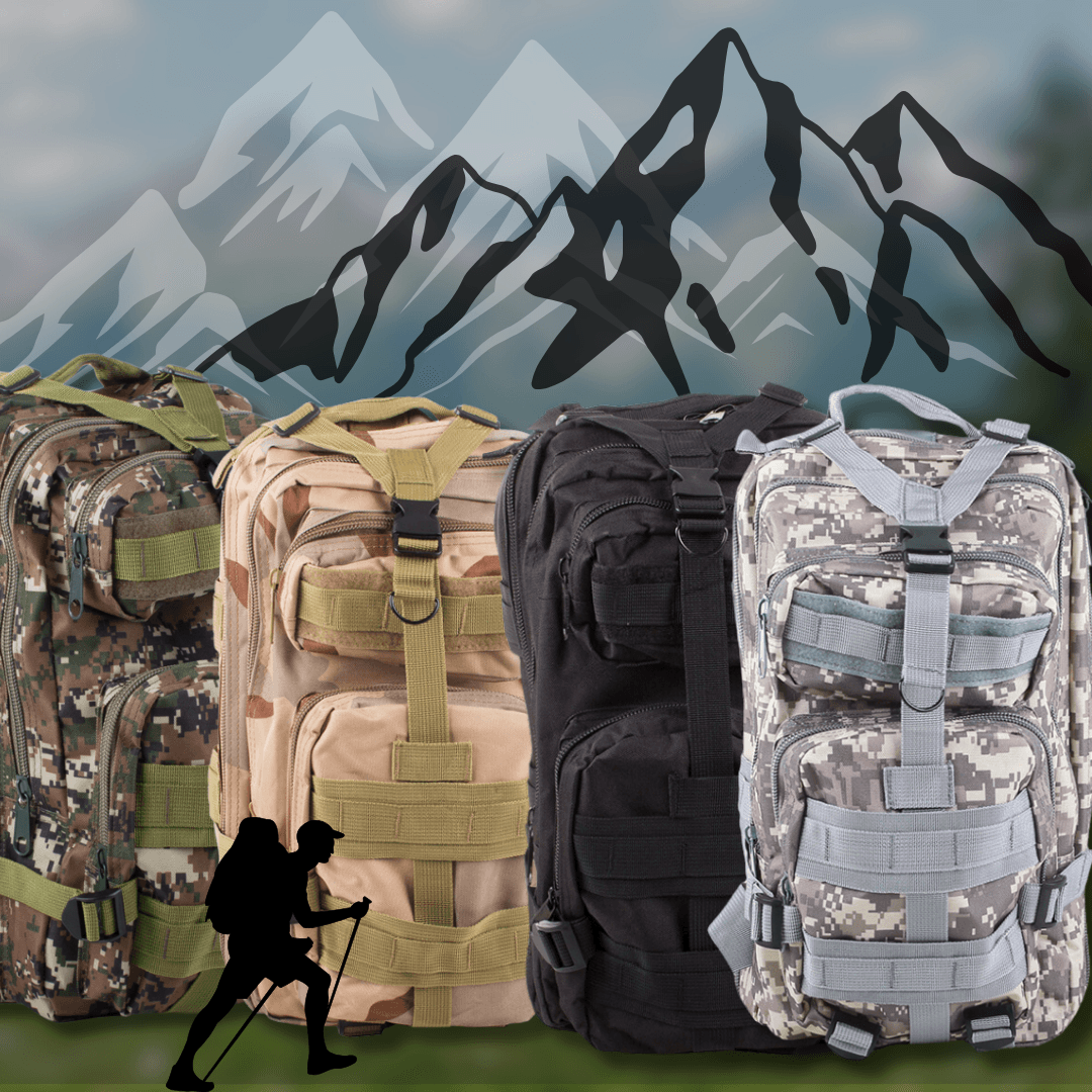Tactical Military Backpack, for Hiking, 30L, 2 Compartments, Straps, Waterproof, Durable Material, 43x24x25cm