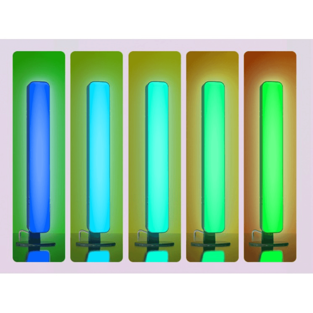 RGB настолна лампа, 14 LED, 10W, 5V захранване, дистанционно управление, USB кабел, 25.5x4x3.5cm