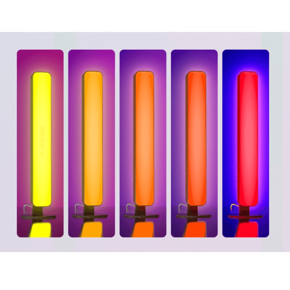 RGB настолна лампа, 14 LED, 10W, 5V захранване, дистанционно управление, USB кабел, 25.5x4x3.5cm