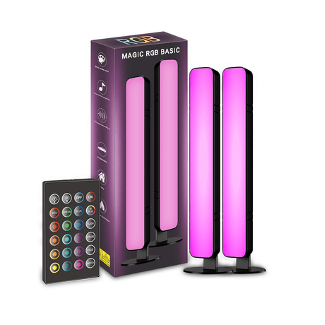 RGB Desk Lamp, 14 LED, 10W, 5V Power, Remote Control, USB Cable, 25.5x4x3.5cm