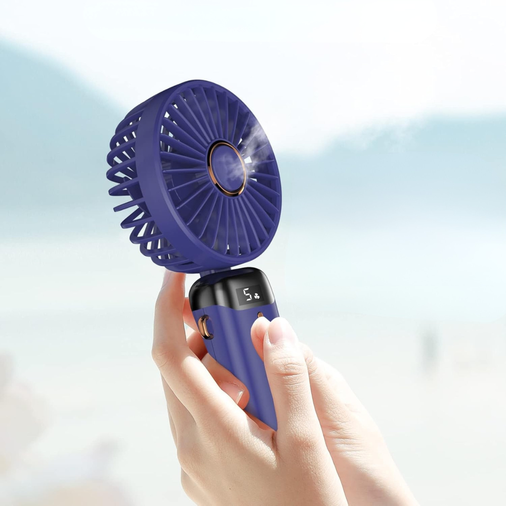 Mini Ventilator Portabil, 5 Viteze, Autonomie 12h, Model Pliabil, Incarcare USB