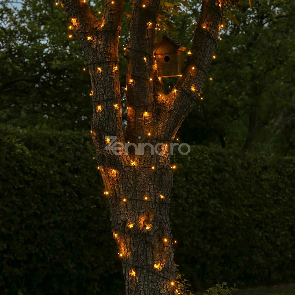 Instalatie de Craciun, Liniara, Becuri LED, Multicolor, 8 Jocuri de Lumini, Fir Negru, 220V, Controler