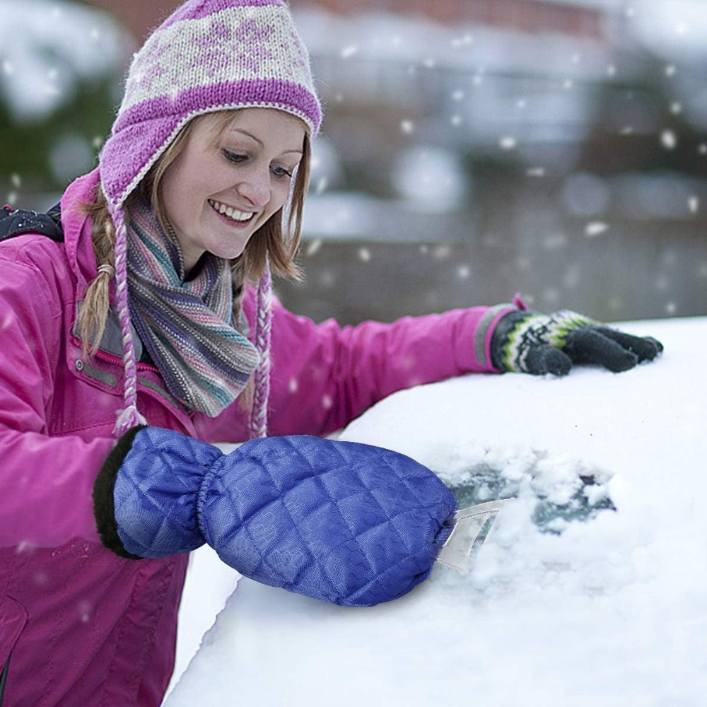 Snow Scraper and Glove Set, Waterproof Material, Padded