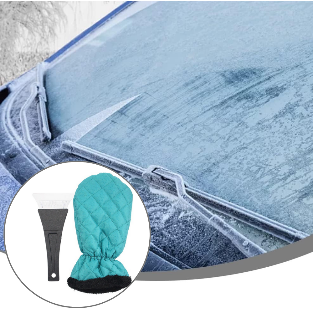 Set Racleta si Manusa pentru Zapada, Material Impermeabil, Captusit